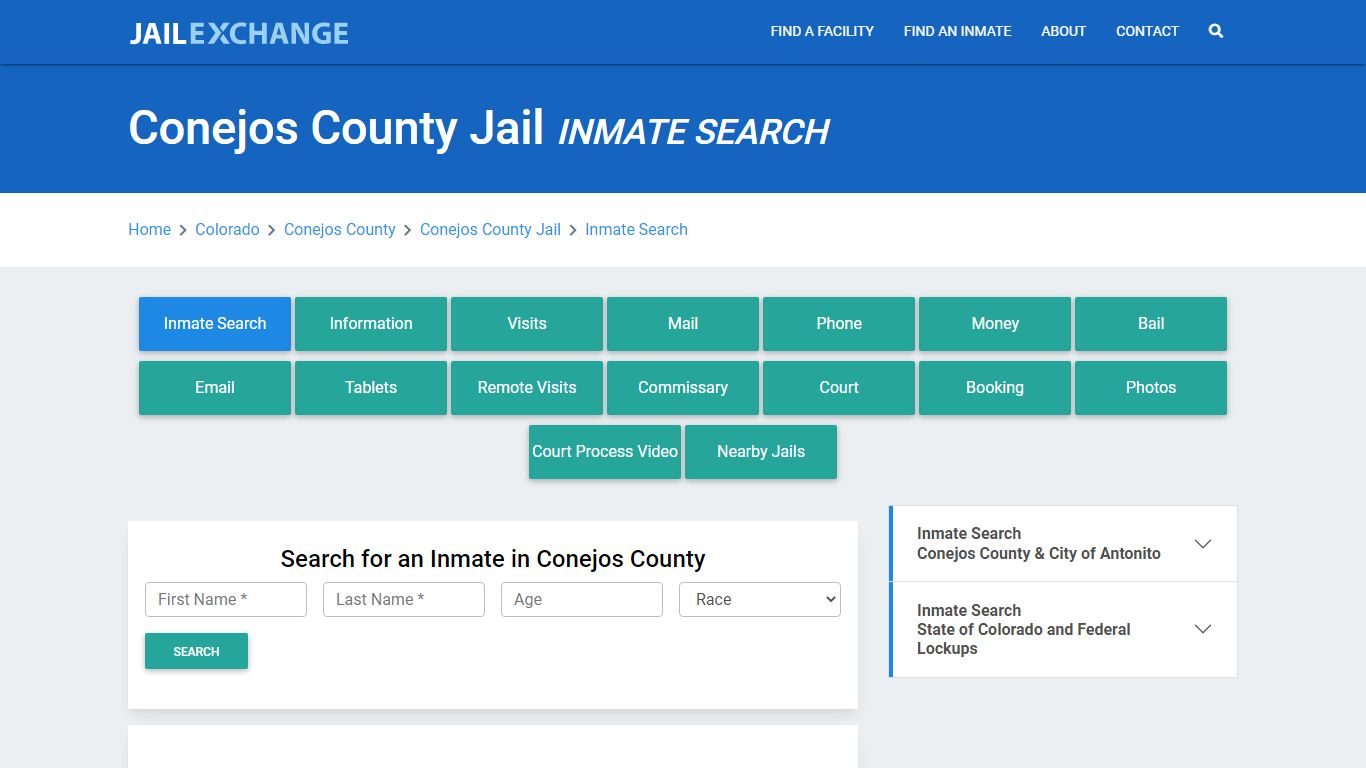 Conejos County Jail, CO Inmate Search: Roster & Mugshots