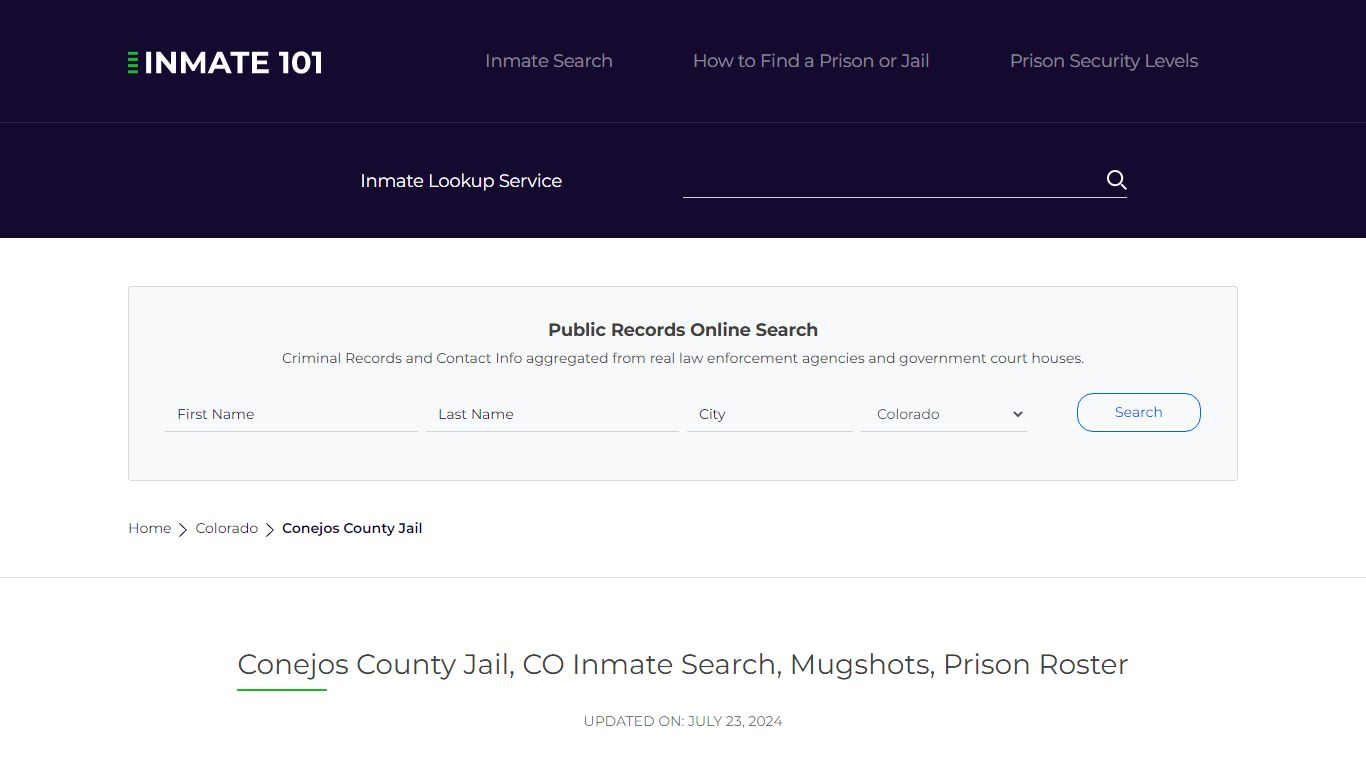 Conejos County Jail, CO Inmate Search, Mugshots, Prison Roster